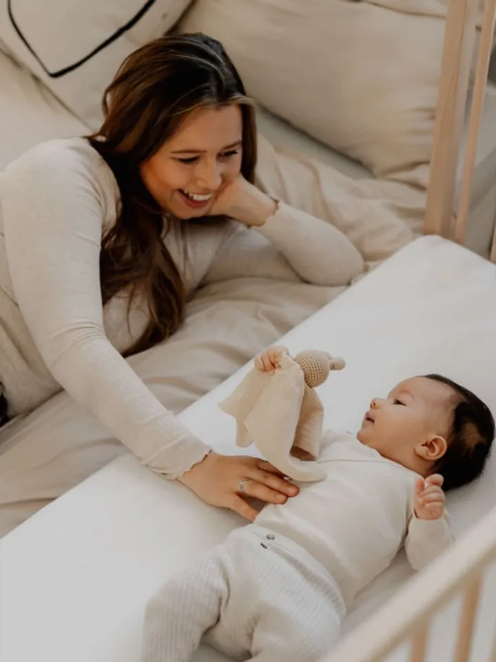 Sämann Babymöbel<Beistellbett Matratze Cloud Air Rollen & Umbauseite - natur - Dreamy 4 in 1 Bett