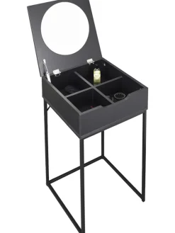 Rétro Chic Tische<Beistelltisch "Abbott" in Schwarz - (B)45 x (H)77 x (T)45 cm