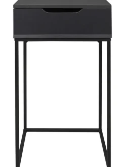 Rétro Chic Tische<Beistelltisch "Abbott" in Schwarz - (B)45 x (H)77 x (T)45 cm