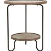 Mauro Ferretti Tische<Beistelltisch "Arex" in Braun/ Schwarz - (H)54,5 x Ø 48 cm