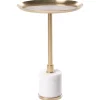 Beliani Tische<Beistelltisch CAMELO in Gold/Weiß - (W) 36 x (H) 53 x (L) 36 cm