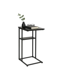 relaxdays Tische<Beistelltisch in Schwarz - (B)40 x (H)60 x (T)30 cm