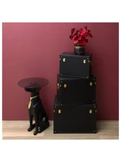 Rétro Chic Tische<Beistelltisch in Schwarz - (H)66 x Ø 40 cm
