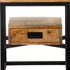 GILDE Tische<Beistelltisch "Legna" in Hellbraun/ Schwarz - (B)35 x (H)50 x (T)45 cm