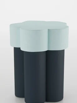 Potiron Paris Tische<Beistelltisch "Magnolia" in Dunkelblau/ Mint - (H)49 x Ø 39 cm