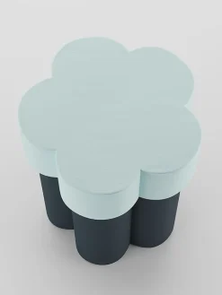 Potiron Paris Tische<Beistelltisch "Magnolia" in Dunkelblau/ Mint - (H)49 x Ø 39 cm