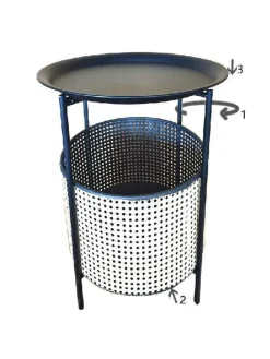 Mauro Ferretti Tische<Beistelltisch "Osaka" in Schwarz/ Braun - (H)50 cm