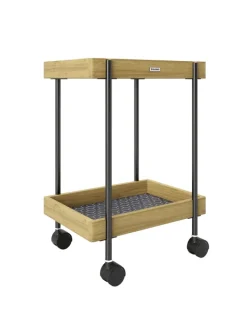 Playboy Tische<Beistelltisch/ Servierwagen "NANCY" in Bambus - (B)46 x (H)57 x (T)30 cm