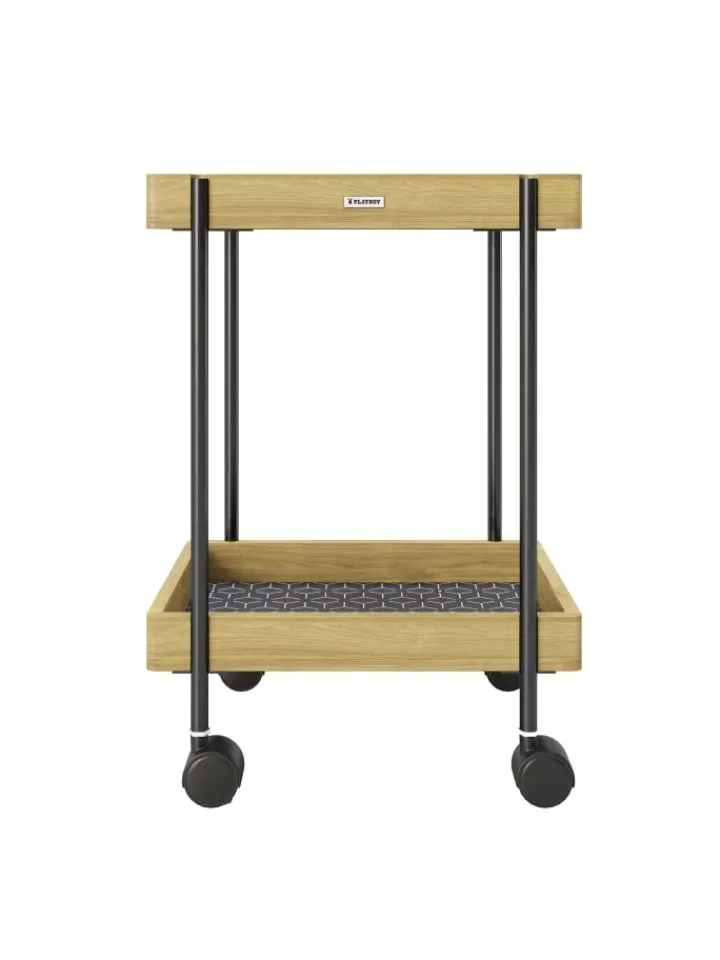 Playboy Tische<Beistelltisch/ Servierwagen "NANCY" in Bambus - (B)46 x (H)57 x (T)30 cm