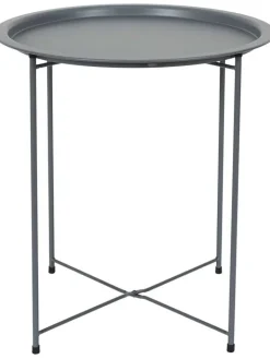 Garden Spirit Tische<Beistelltisch "Sienna" in Grau - (H)50 x Ø 47 cm