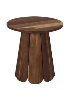 Rétro Chic Tische<Beistelltisch "Will" in Braun - (H)45 x Ø 45 cm
