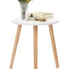 COSTWAY Tische<Beistelltisch 40x40x48cm in Weiß