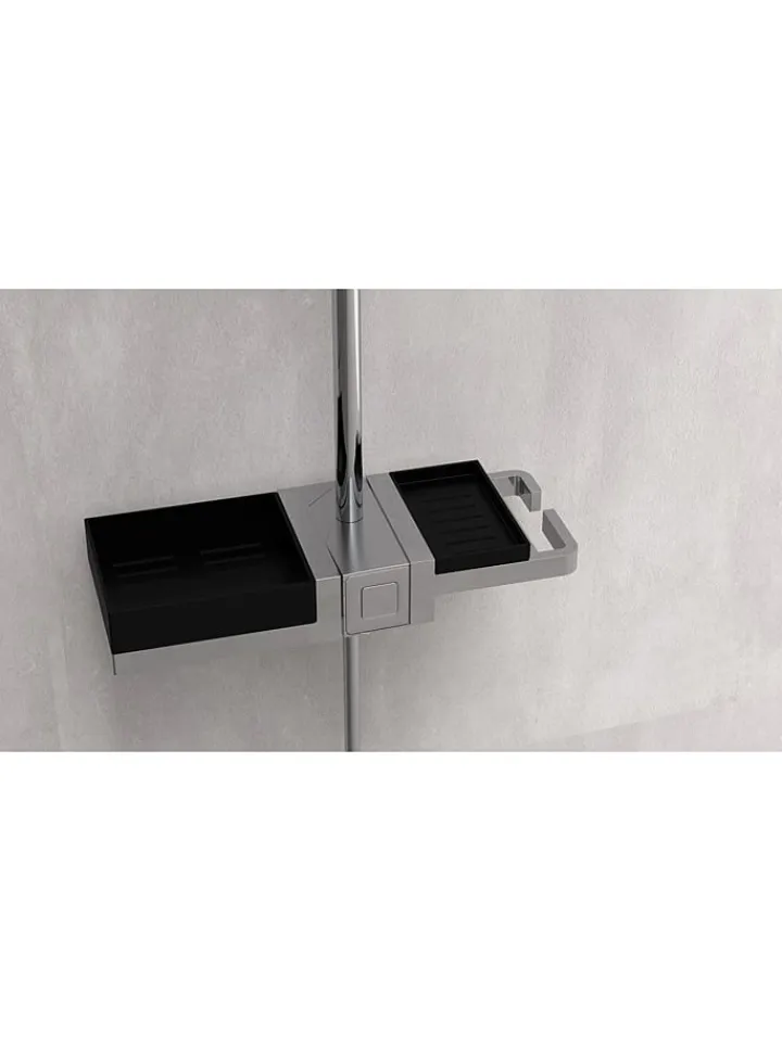Schütte Badaccessoires<Überkopfbrauseset "Blueperl" in Chrom/ Schwarz