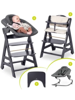 Hauck Babymöbel<Beta Plus Dark Grey 5-tlg. Newborn Set - in grau
