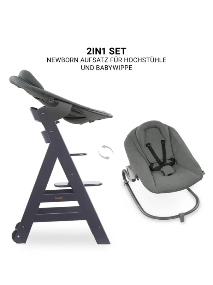 Hauck Babymöbel<Beta Plus Dark Grey 5-tlg. Newborn Set - in grau