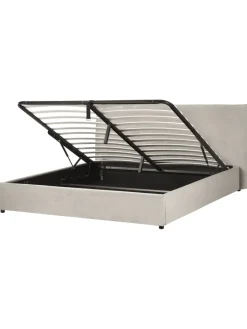 Beliani Betten & Matratzen<Bettgestell LAVAUR in Beige - (W) 203 x (H) 100 x (L) 220 cm