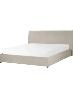 Beliani Betten & Matratzen<Bettgestell LAVAUR in Beige - (W) 203 x (H) 100 x (L) 220 cm