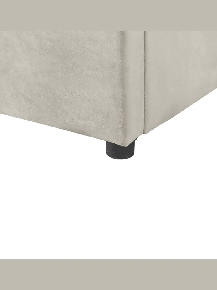 Beliani Betten & Matratzen<Bettgestell LAVAUR in Beige - (W) 203 x (H) 100 x (L) 220 cm