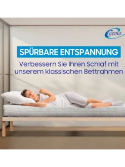 Coemo Betten & Matratzen<Bettgestell mit Lattenrost PYXIS in Natur