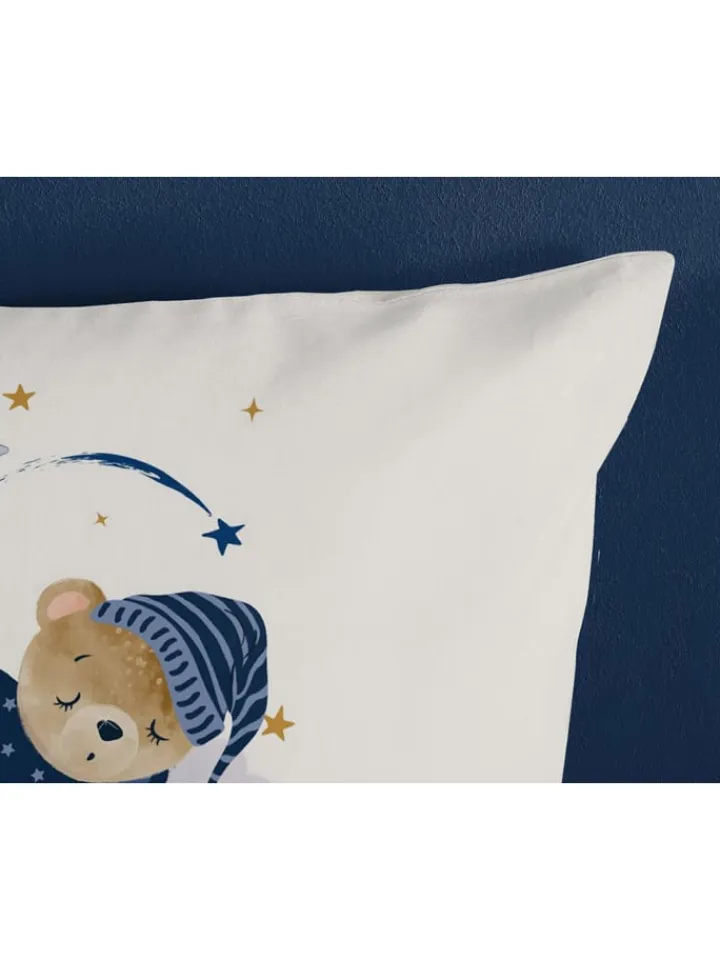 Good Morning Kindermöbel<Bettwäsche-Set "Sleeping" in Creme/ Dunkelblau