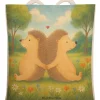 Mr. & Mrs. Panda Einkaufstaschen & -Trolleys<Beutel Tasche Igel händchenhaltend Design ohne ... in Weiß