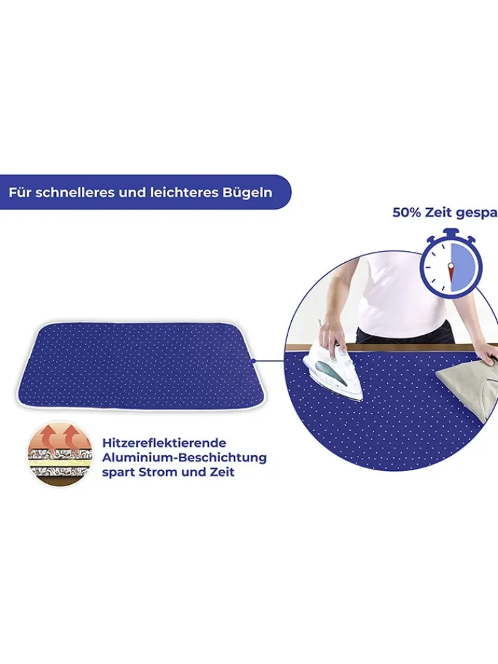 Wenko Weitere Haushaltshelfer<Bügeldecke "Maximex" in Dunkelblau - (L)130 x (B)65 cm