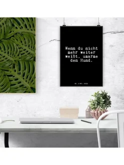 Mr. & Mrs. Panda Wanddekoration<Bild Wenn du nicht mehr... mit Spruch in Schwarz