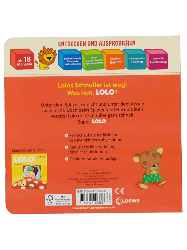Loewe Verlag Bücher<Bilderbuch "Lolo braucht keinen Schnuller mehr"