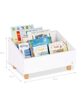 Pinolino Kindermöbel<Bilderbuchregal "Ando" in Weiß - (B)50 x (H)26 x (T)32 cm