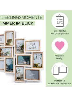kobolo Wanddekoration<Bilderrahmen Collage BIG in Weiß