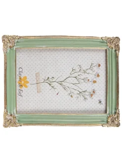 Clayre & Eef Wanddekoration<Bilderrahmen in Mint - (B)16 x (H)21 x (T)2 cm