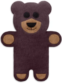Leschi Wärmflaschen & -Kissen<Bio-Körnerkissen "Bär Teddy" in Lila - (L)40 x (B)4 x (H)14 cm