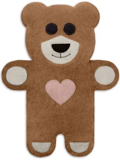 Leschi Wärmflaschen & -Kissen<Bio-Körnerkissen "Bär Teddy" in Hellbraun - (L)40 x (B)4 x (H)14 cm