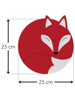 Leschi Wärmflaschen & -Kissen<Bio-Körnerkissen "Fuchs Luca" in Schwarz - (B)25 x (H)25 cm