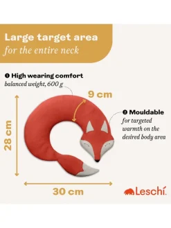 Leschi Kindermöbel|Wärmflaschen & -Kissen<Bio-Körnerkissen "Fuchs Noah" in Rot - (L)50 x (B)4 x (H)10 cm