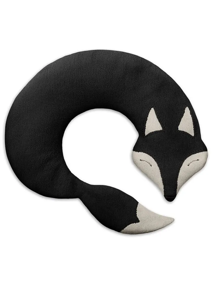 Leschi Wärmflaschen & -Kissen<Bio-Körnerkissen "Fuchs Noah" in Schwarz - (L)50 x (B)4 x (H)10 cm