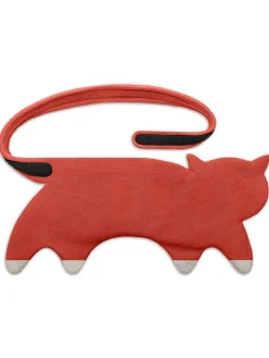Leschi Wärmflaschen & -Kissen<Bio-Körnerkissen "Katze Coco" in Rot - (L)40 x (B)4 x (H)14 cm