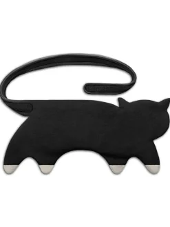 Leschi Kindermöbel|Wärmflaschen & -Kissen<Bio-Körnerkissen "Katze Coco" in Schwarz - (L)40 x (B)4 x (H)14 cm