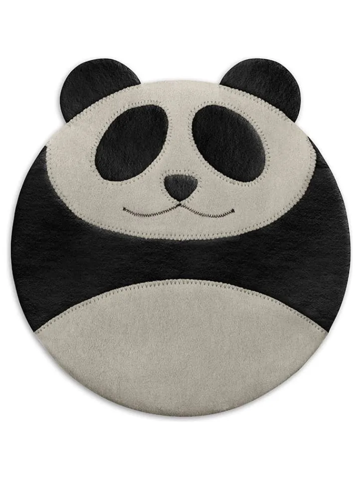 Leschi Wärmflaschen & -Kissen<Bio-Körnerkissen "Panda Bao" in Schwarz/ Weiß - (B)25 x (H)25 cm