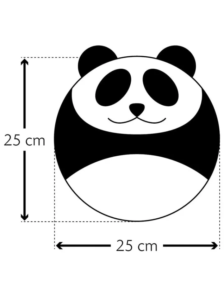 Leschi Wärmflaschen & -Kissen<Bio-Körnerkissen "Panda Bao" in Schwarz/ Weiß - (B)25 x (H)25 cm