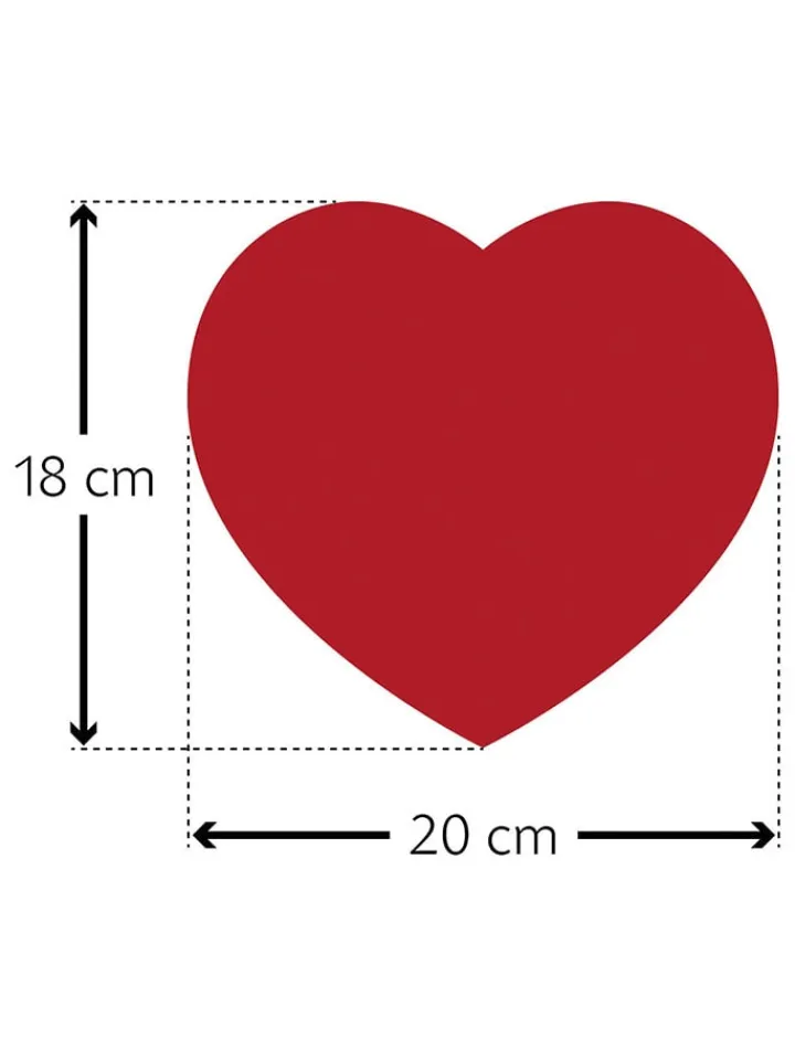 Leschi Wärmflaschen & -Kissen<Bio-Körnerkissen "Wärmeherz" in Rot - (L)18 x (B)4 x (H)20 cm
