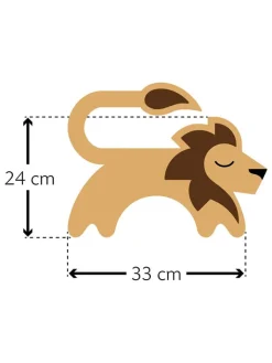 Leschi Wärmflaschen & -Kissen<Bio-Wärmekissen "Löwe Juri" in Hellbraun - (B)33 x (H)24 cm