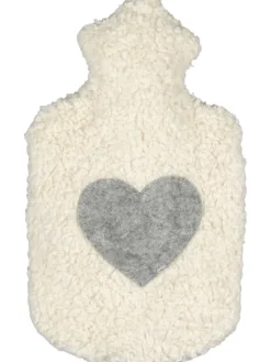 Efie Wärmflaschen & -Kissen<Bio-Wärmflasche, mit Filzherz, Made in Germany, 0,8 L Größe ca. 32 cm