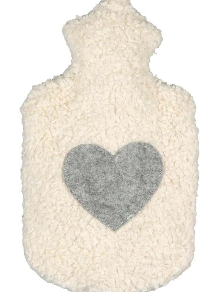 Efie Wärmflaschen & -Kissen<Bio-Wärmflasche, mit Filzherz, Made in Germany, 1,8 L Größe ca. 37 cm