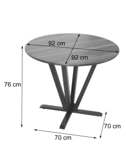 MCW Möbel-Sets<Bistrotisch M56 Massiv-Holz HPL Laminat Melamin