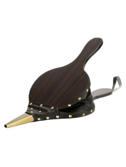 relaxdays Grillen<Blasebalg in Braun/ Gold - (B)17,5 x (H)40 cm