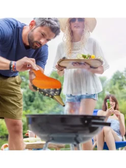 relaxdays Grillen<Blasebalg in Braun/ Schwarz