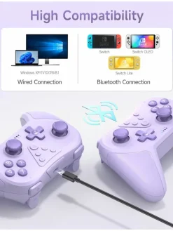 COFI 1453 Tablets, Konsolen & Elektronisches Spielzeug<Bluetooth Controller, Switch Controller mit 6-Axis Motion in Lila