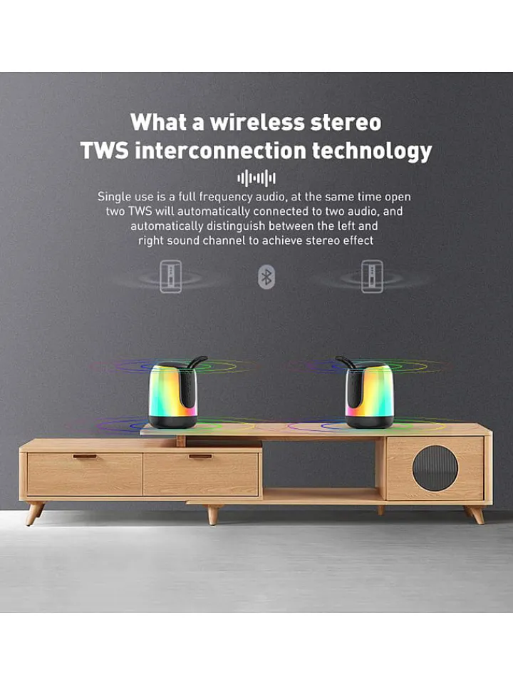 SmartCase Tv & Audio<Bluetooth-Lautsprecher mit Farbwechsel in Schwarz