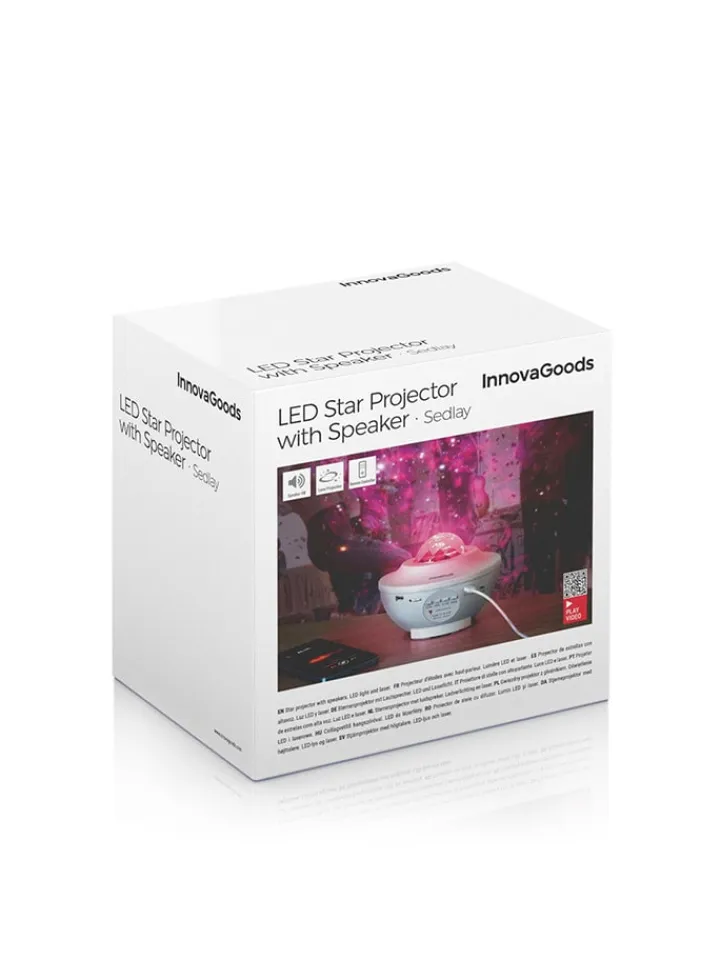 InnovaGoods Tv & Audio<Bluetooth-Lautsprecher mit LED-Leuchte in Weiß - (H)12,5 x Ø 17 cm